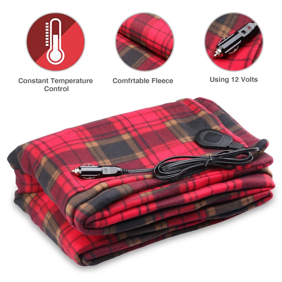 12V Heated Travel Electric Blanket, Car Electric Blanket for Children / Dogs Cat - image 1 of 4