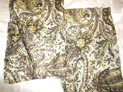 PANELES CORTINA TARGET HOME MARRÓN DORADO PAISLEY TRANSPARENTE (PAR) 53 X 84 POLI LINO Foto 1 de 4