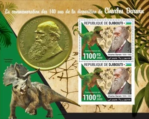 Djibouti Stamps 2022 MNH Charles Darwin Dinosaurs Souvenir Sheet - Picture 1 of 1
