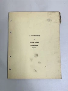 1961 John Deere Parts Catalog AC-1016 Attachments For John Deer Combines - Picture 1 of 7