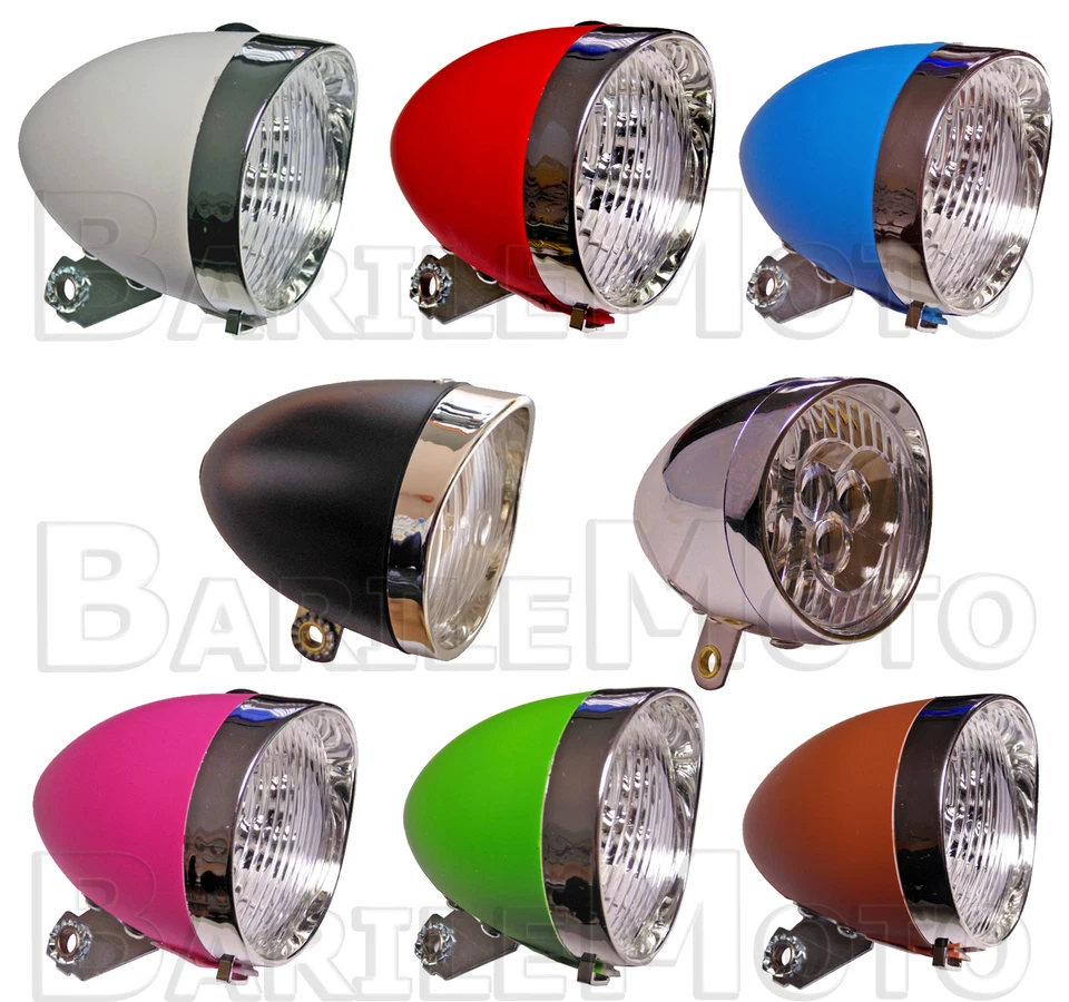 FANALE ANTERIORE BICI 3 LED GRAZIELLA - OLANDA - CITY BIKE - FIXED VARI COLORI