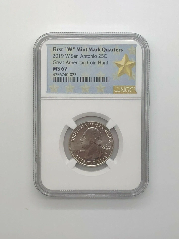 2019-W WASHINGTON QUARTER SAN ANTONIO MISSION-NGC MS67-GREAT AMERICAN COIN HUNT - Image 1 of 2