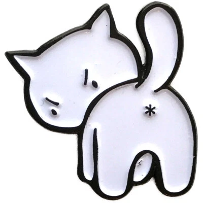 Kitty Thinks You're An A***ole Esmalte Pin Solapa Bolso Nuevo Evilkid Actitud Humor Foto 1 de 3