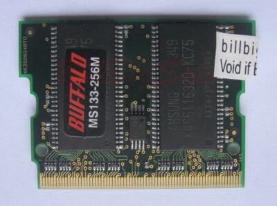 (MicroDIMM 256MB PC133 RAM) 133MHZ 144PIN SDRAM memory L5 CF-R1  C1M RAM 14 μ - Image 1 of 4