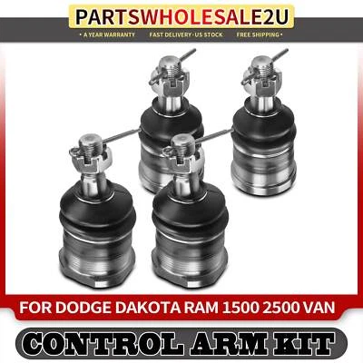 4x Front Upper & Lower Ball Joint for Dodge Ram 1500 Van Chrysler Town & Country - Image 1 of 4