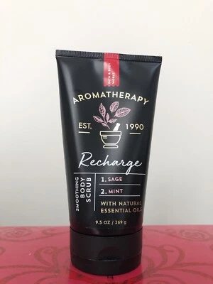 Bath & Body Works Aromatherapy RECHARGE SAGE MINT Body Scrub 9.5 oz RARE - Image 1 of 2