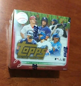 2022 Topps Holiday Mega Box Sealed MLB 1 Auto OR Relic IN HAND - Picture 1 of 2