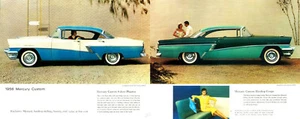1956 Mercury Custom Coupe Sedan Showroom Wall Print 7.5 x 19 Giclee Iris Print - Picture 1 of 1