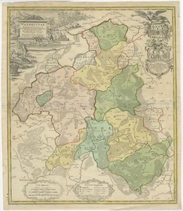 Antique Map of the Waldeck Region of Germany by Homann Heirs (1733) - Picture 1 of 1