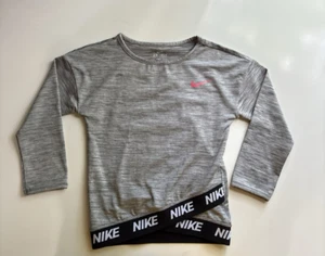 Nike 3T Niño Niña/Niño Top Gris/Negro Ropa Activa Dri-Fit Oink Logo Manga Larga - Imagen 1 de 12