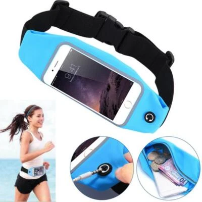 RUNNING WAIST BAG BELT BAND SPORTS GYM WORKOUT CASE COVER POUCH for PHONES - Image 1 of 4