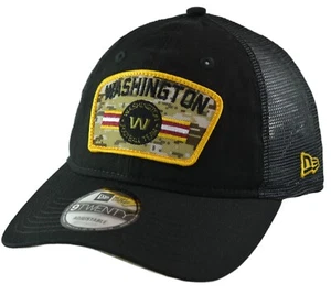 Washington Football Team New Era 920 NFL Salute To Service Black Mesh Back Hat - Picture 1 of 8