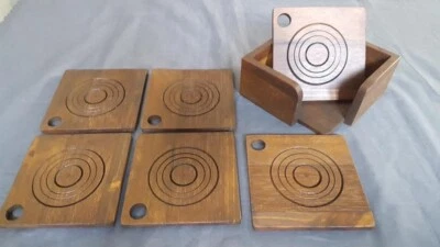 Platillo de té de madera hecho a mano 6 piezas plato caliente 100 % ecológico cocina de Ceilán nuevo Foto 1 de 4