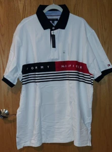 Polo uomo grande e alta Tommy Hilfiger Lucas bianca fresca XLT -5181 - Foto 1 di 5