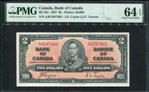 Canada 1937, 2 Dollars, BC-22c, P59c, PMG 64 EPQ UNC - Picture 1 of 2