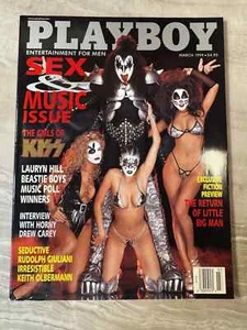 Playboy March 1999 with Centerfold - Girls Of KISS Drew Carey Beastie Boys - Picture 1 of 4