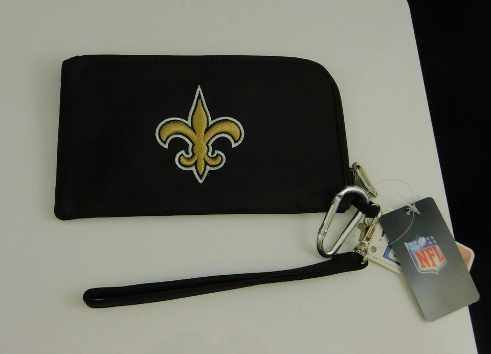 Cartera de identificación de los New Orleans Saints muñeca estuche para teléfono celular encanto 14 cartera NFL Foto 1 de 1