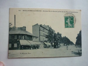 CARTE POSTALE / BOULOGNE SUR SEINE / AVENUE DE LA REINE ... .... TRAMWAY - Foto 1 di 2