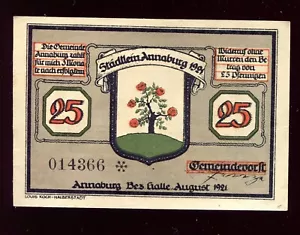 MONNAIE DE NECESSITE NOTGELD PROVINZ SACHSEN ANNABURG 25 Pfennig 1921. Allemagne - Foto 1 di 2