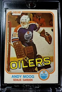 1981-82 O-Pee-Chee 120 Andy Moog Edmonton Oilers Rookie Card RC SP OPC 35 Bruins - Picture 1 of 2
