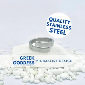 Adjustable Silver Wrap Ring for Modern Everyday Wear Open Rustic Ring - Picture 1 of 5