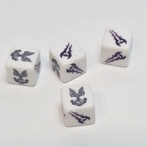 (4) 2008 Halo Interactive Strategy Board Game Dice Die Replacement Parts Only - Picture 1 of 2