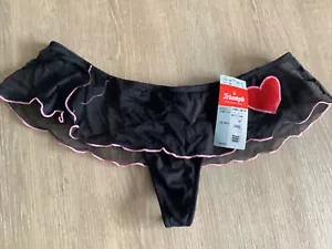 Triumph Heart Temptation String Thong Size 12 Black B.N.W.T - Picture 1 of 7