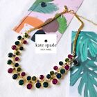 Kate Spade Gumdrop Multi Crystal Gold Collar Statement Necklace New w dust bag 