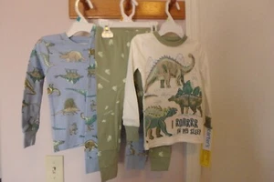 Carter's Toddler Boy 4-Piece Dinosaur 100% Snug Fit Cotton Pajamas Size 2T ~ NWT - Picture 1 of 7