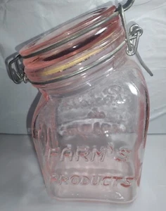 Pink Glass Products de Campagne Canisters Farm's Products Casadis Milano #68/ - Picture 1 of 6