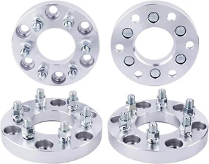 4pc 6x5.5 to 6x120 Wheel Adapters 1 Inch with 14x1.5 Studs for Chevy GMC 6 Lug - Picture 1 of 8