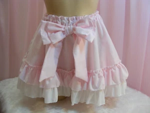 SISSY ADULT BABY FANCY DRESS pink cotton frilly MINI SKIRT kawaii COSPLAY - Picture 1 of 2
