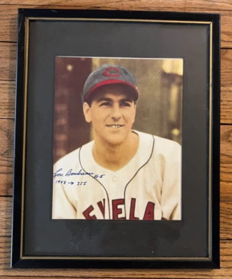 Vintage Lou Boudreau Framed Auto Signature Cleveland Indians Guardians - Image 1 of 3