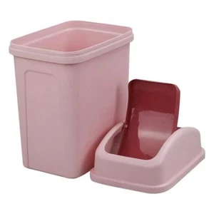 1.8 Gallon Pink Small Plastic Garbage Can Kitchen Trash Can Swing Lid - Picture 1 of 7