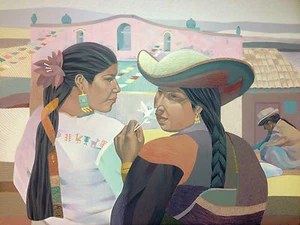 "Fiesta del Sol" by Mario Cespedes - Limited Edtion Serigraph on Paper - Picture 1 of 4