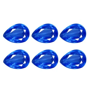 2.28 Ct VVS [6 Pcs Lot] Best Pear 5.1 x 4.7 MM Royal Blue 100% Natural Kyanite - Picture 1 of 5