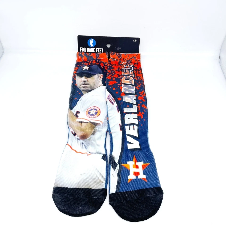 Calcetín grande para adultos grandes para pies desnudos Houston Astros José Altuve 27 Record Breaker Crew Foto 1 de 4