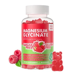 90 CT Magnesium Glycinate Gummies 1000mg - Sugar Free Magnesium Potassium - Bild 1 von 6
