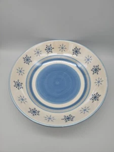 St. Nicholas Square WINTER FROST 12.5" Round 2.5 qt Serving Bowl Blue Snowflakes - Picture 1 of 12