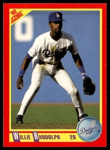 1990 Score Willie Randolph Los Angeles Dodgers #395 - Picture 1 of 2