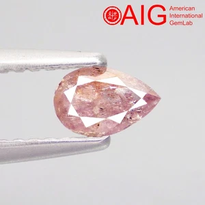 0.38 Cts "AIG" CERTIFIED ESTEEMED NATURAL UNHEAT PURPLE PINK DIAMOND FROM ARGYLE - Picture 1 of 7