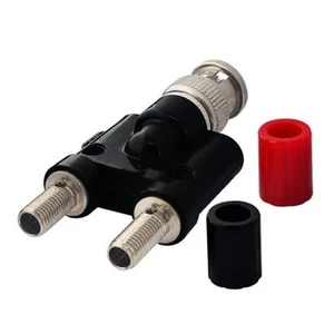 BNC Male Plug to 4mm Dual Banana Female Jack Socket Binding Post RF Coax - Zdjęcie 1 z 10