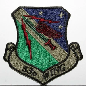 USAF Air Force 53rd Wing Subdued Crest Insignia Badge Emblem Patch - Picture 1 of 1