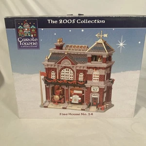 2005 Lemax Carole Towne Collection Fire House No. 14 Original Box Needs Repair - Picture 1 of 11