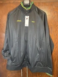 FILA Jamaica Track Jacket Full Zip Black Men’s Size 3XL New - Picture 1 of 9