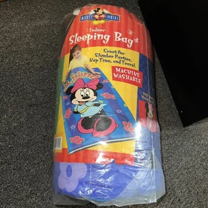 Vintage 1980s Minnie Mouse Disney Sleeping Bag NIB Chair Cover - Picture 1 of 5