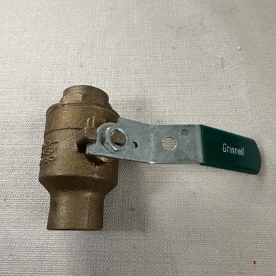 GRINNELL BRASS BALL VALVE  ISOLATION 1” SOLDER 150 SWP 600 WOG - Image 1 of 4