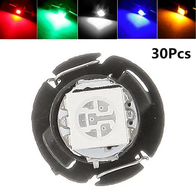 30Pcs 12V T4.7 Wedge 5050-SMD LED Light Bulb Car Dashboard Gauge Lamp A/C Lights - Image 1 of 4