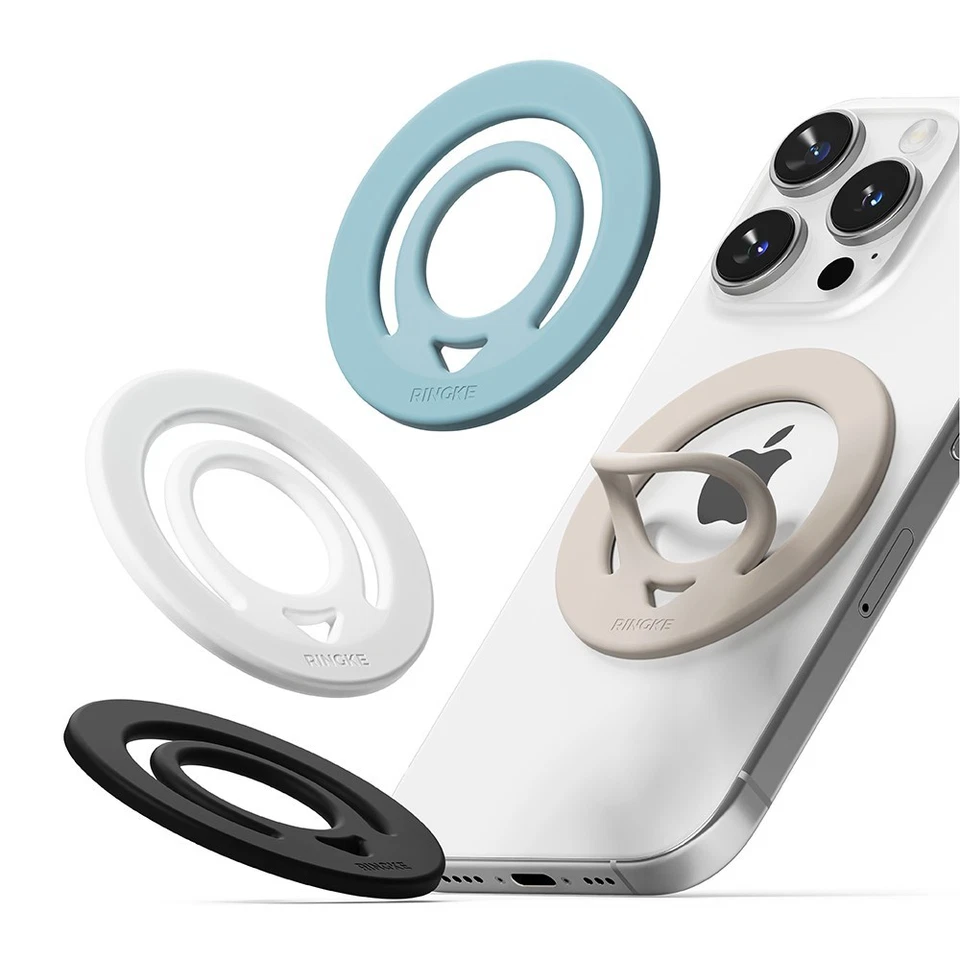 For MagSafe, Magnetic Phone Case | Ringke [Dual Magnetic Silicone] Finger Grip - Image 1 of 2