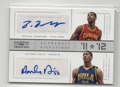 2012-13 National Treasures Anthony Davis Tristan Thompson '11 vs '12 Auto /25 - Image 1 of 2